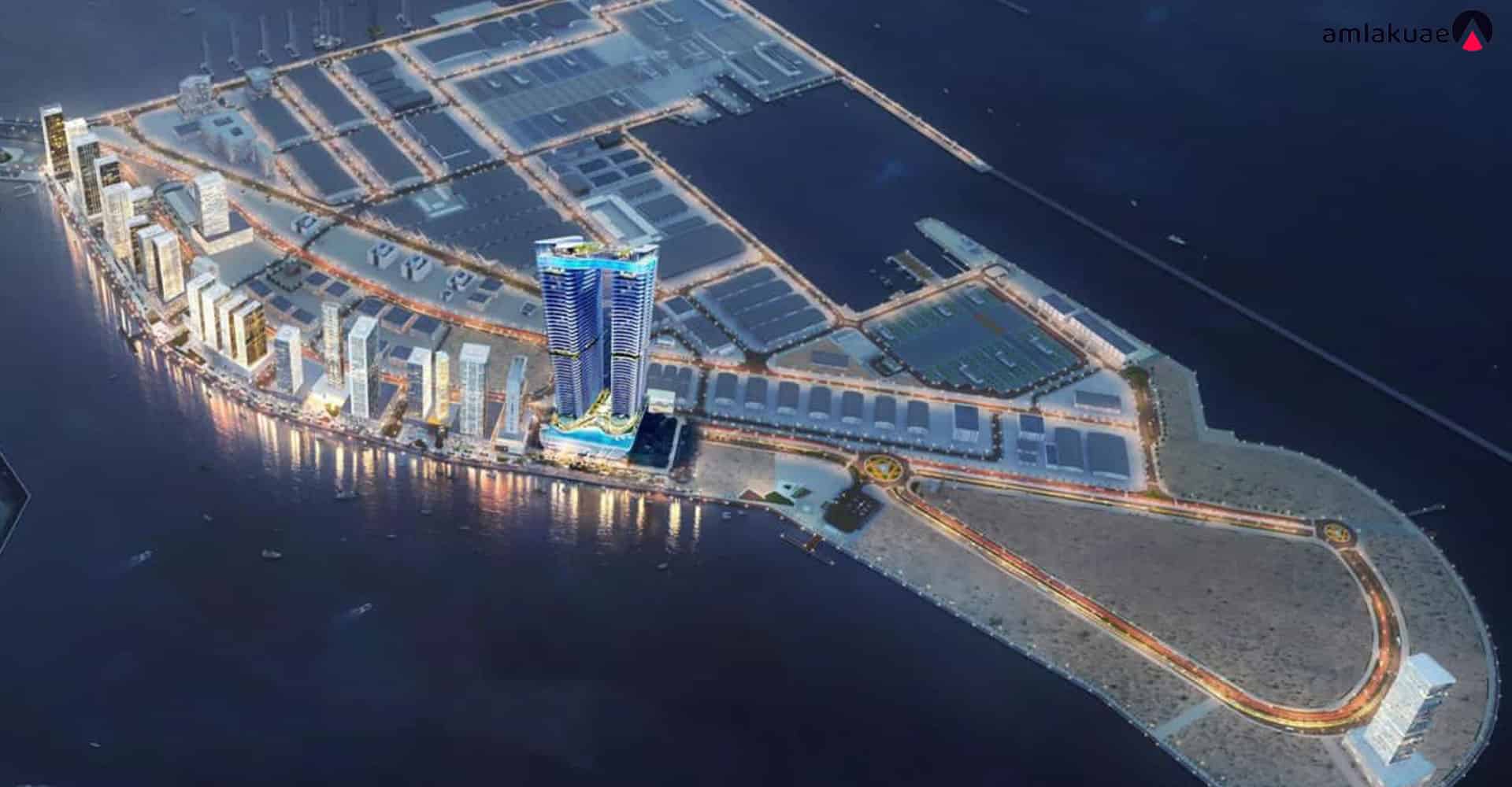 The tower is located in the heart of Dubai Maritime City - Amlakuae Group