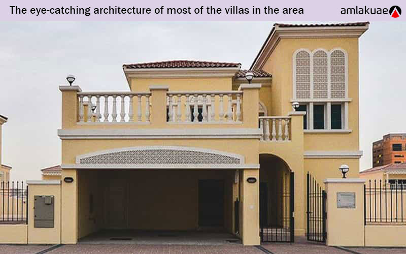 The eye-catching architecture of the villas in the area