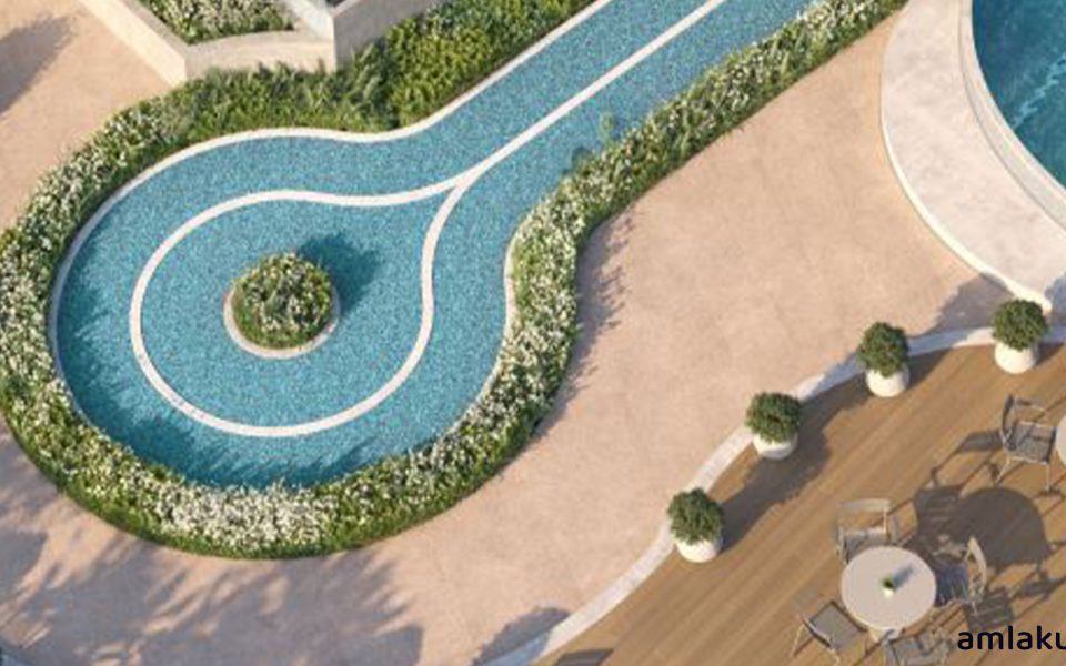 Walking facilities in Sky Hills Residence apartment complex