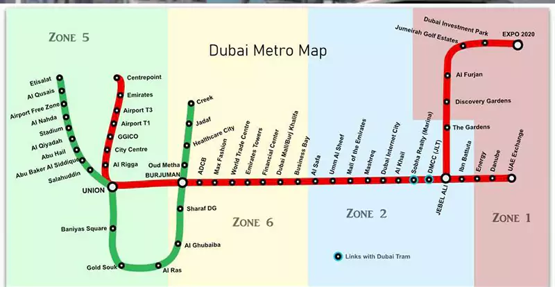 dubai metro map