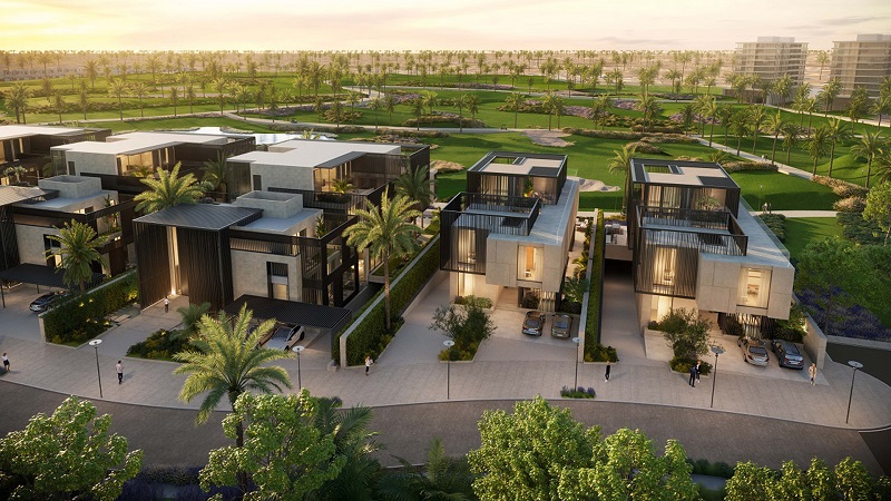 View of luxury villas in Damac Hills – amlakuae