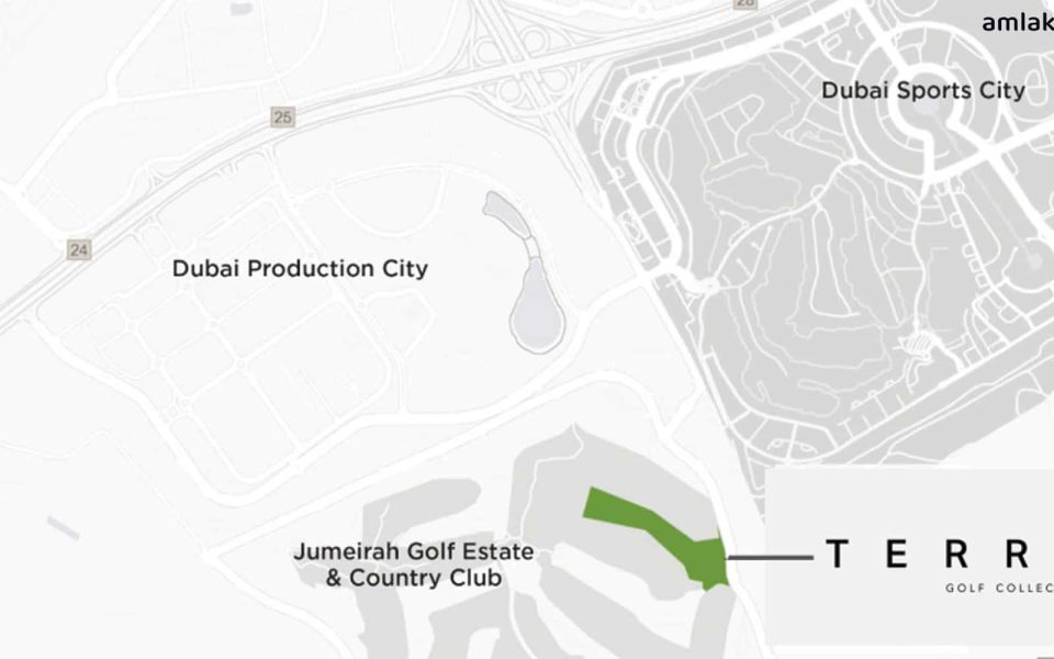 فاصله ویلاهای ترا با مناطق مهم دبی