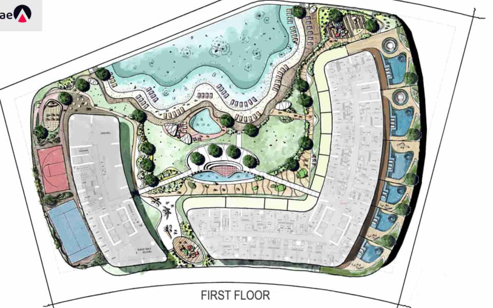 Map of the first floor in Benghati Hills