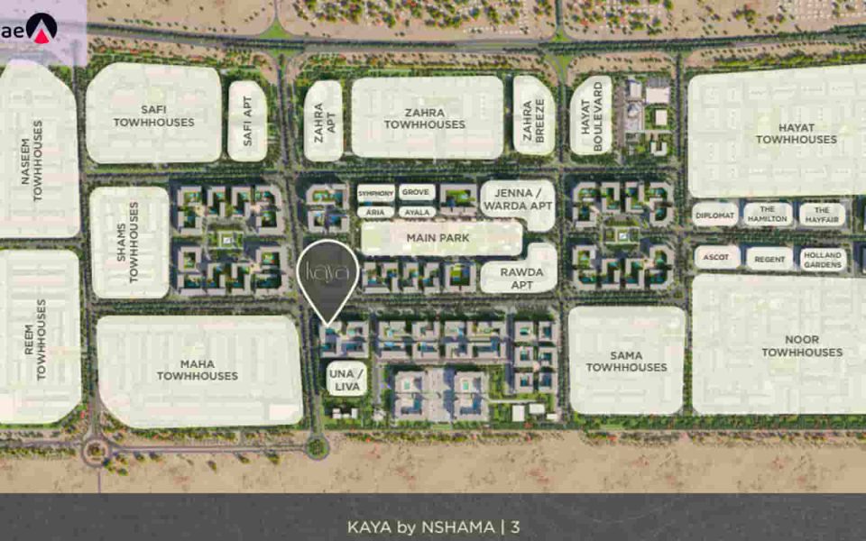 Location of Kaya Apartments in Town Square from Neshama Real Estate Developer
