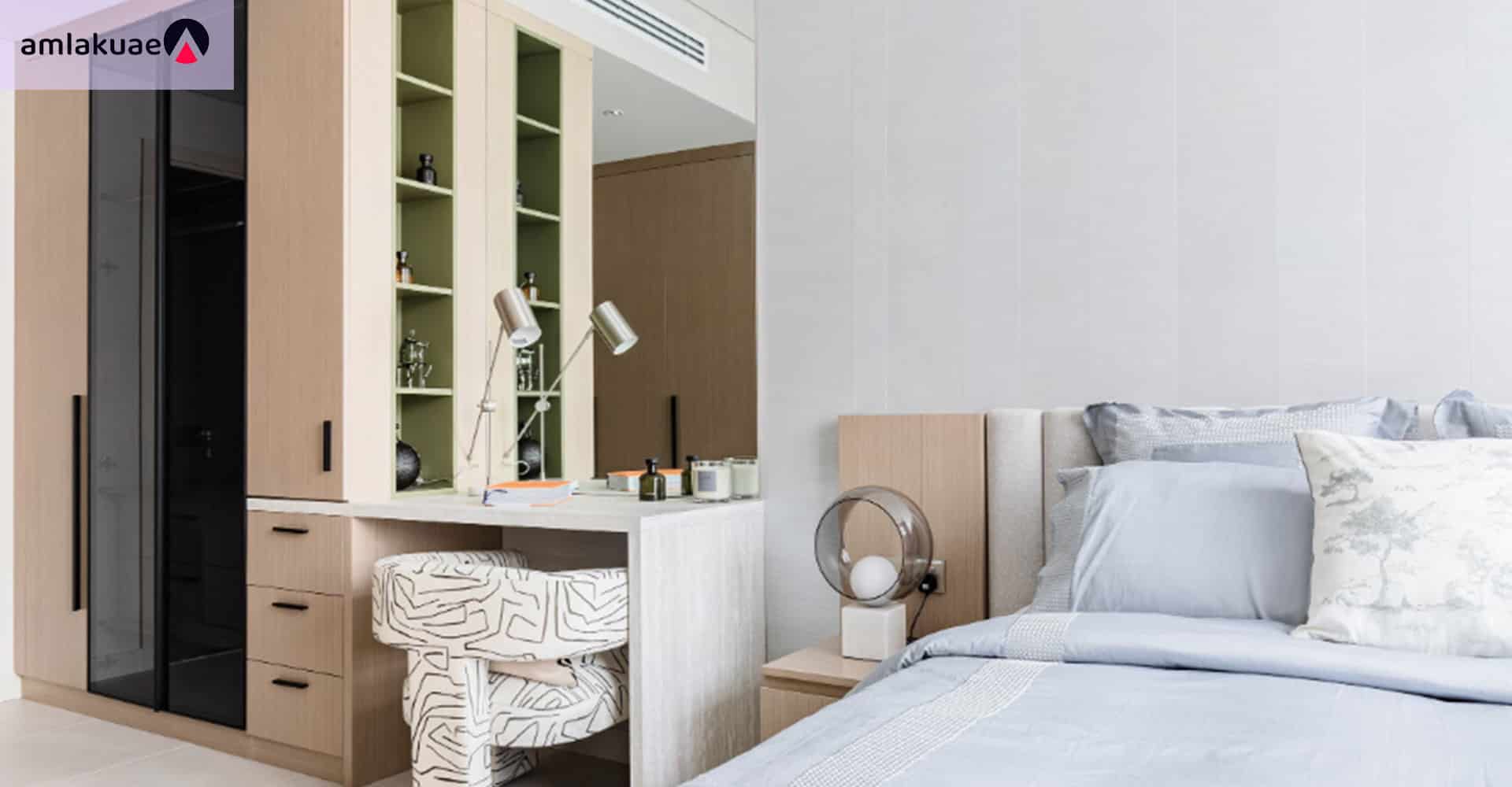 Interior design of the rooms in Luminar 1 apartments for purchasing a one-bedroom apartment in Luminar Towers - Amlakuae Group