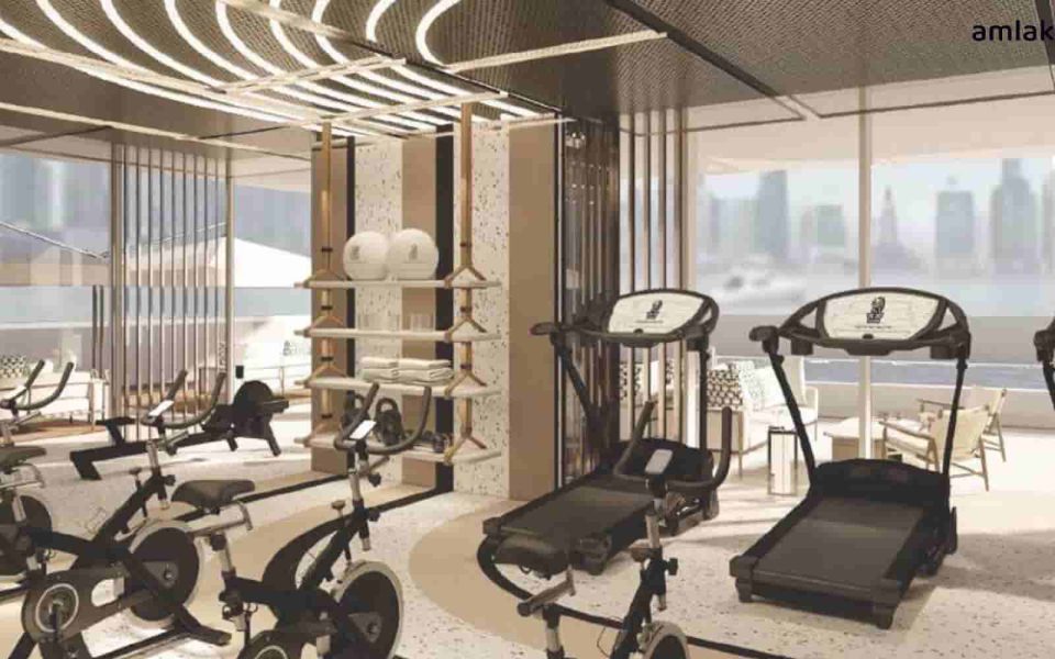 Fitness club amenities at the Ritz-Carlton Tower in Business Bay: