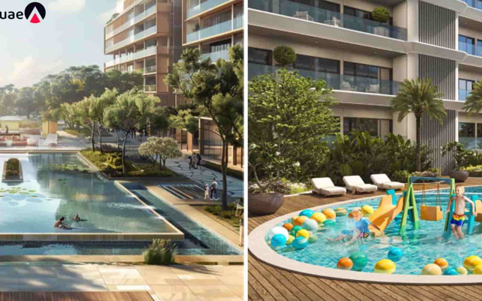 Pool and swimming facilities and Kodakan swimming pool in Elo project - Emirates Real Estate Group