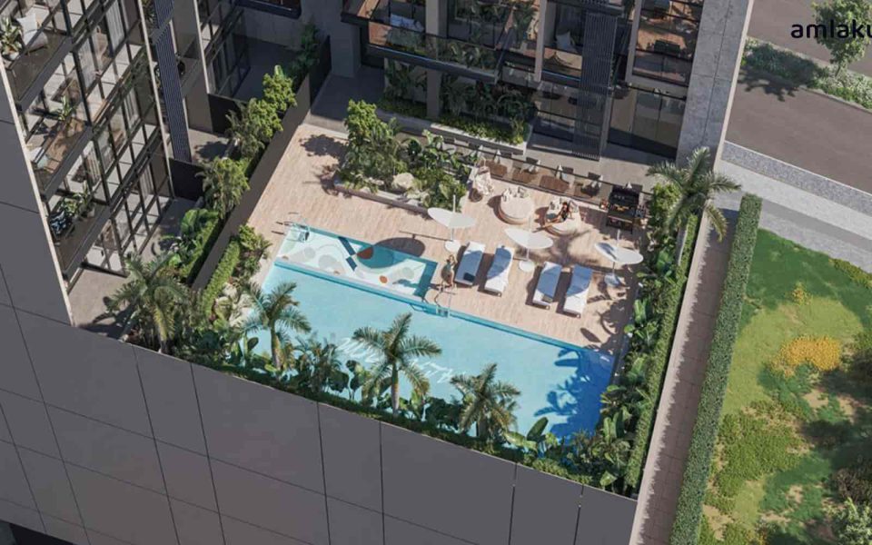 Swimming pool and swimming facilities at Palatium Residences – Emirates Real Estate Consultancy Group.