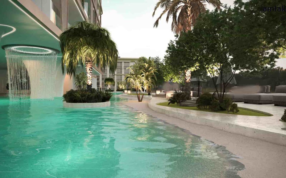 Outdoor Pool and Swimming Facilities at Peace Lagoons for Property Buyers in Dubai - Emirates Real Estate Group