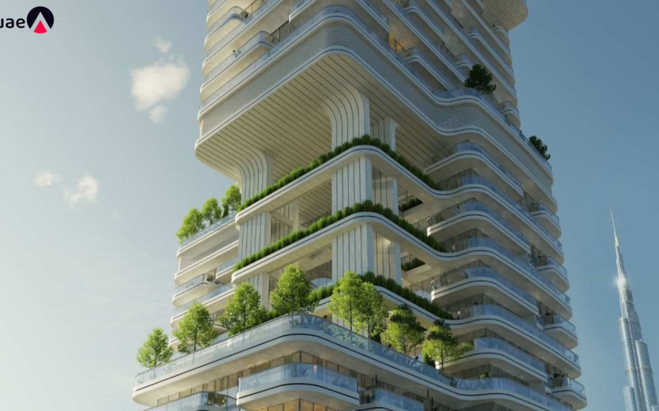 The beautiful and luxurious Society House tower in Downtown Dubai - Emirates Real Estate Group.