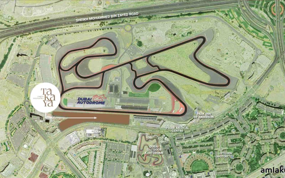 Takaya Location in MotorCity - Amlakuae