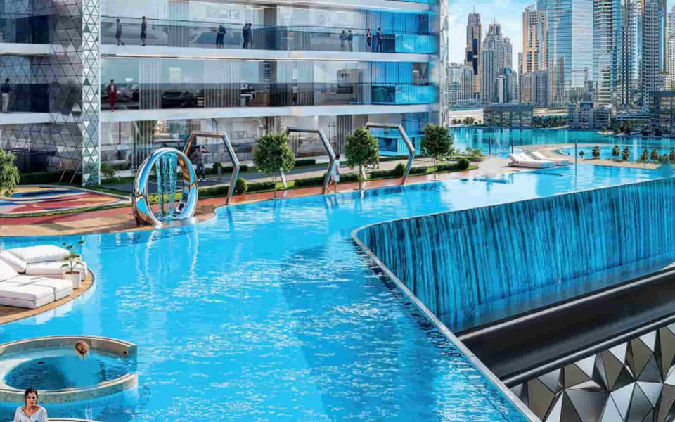 Swimming facilities and infinity pool at Danube Diamonds - Amlakuae Group