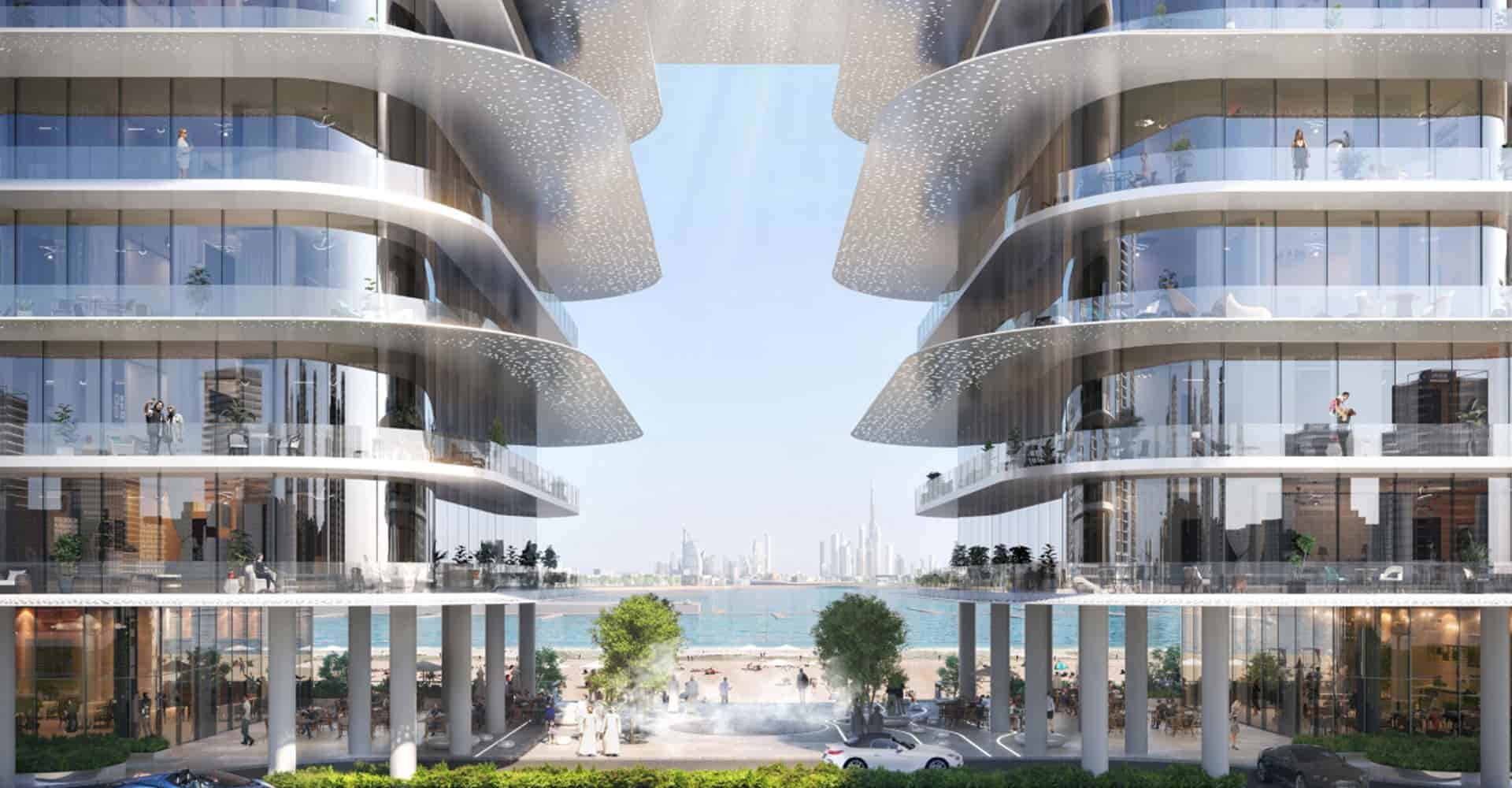 The beautiful and luxurious area of Dubai Harbour Residences for leisure and walking - amlakuae