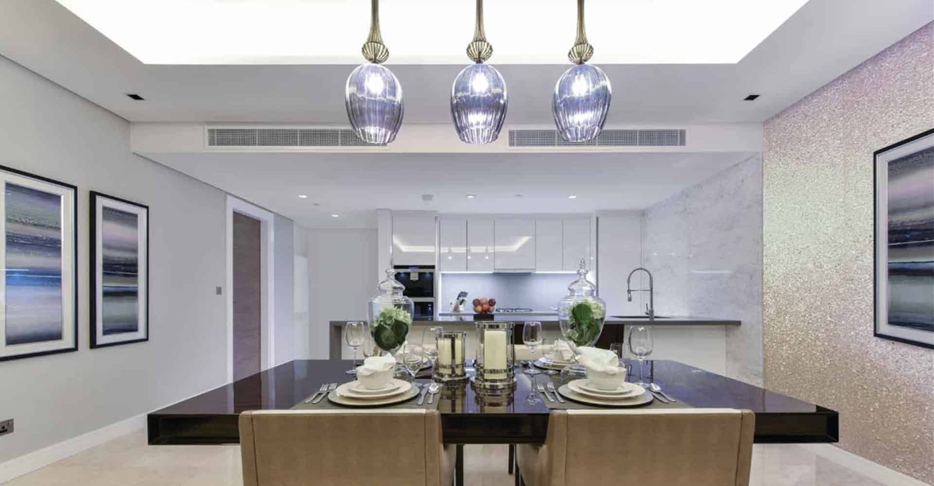 Fully furnished kitchen in The Sterling Apartment - Amlakuae