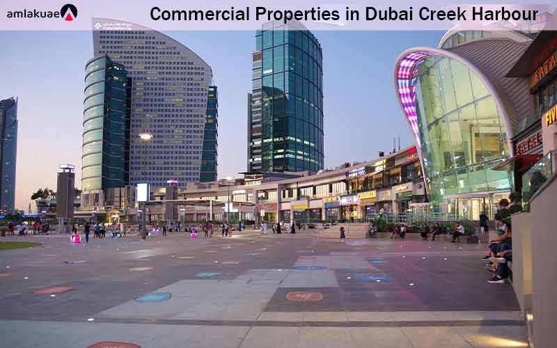 Commercial centers in Dubai Creek Harbour and modern and newly built buildings for investing in Dubai real estate