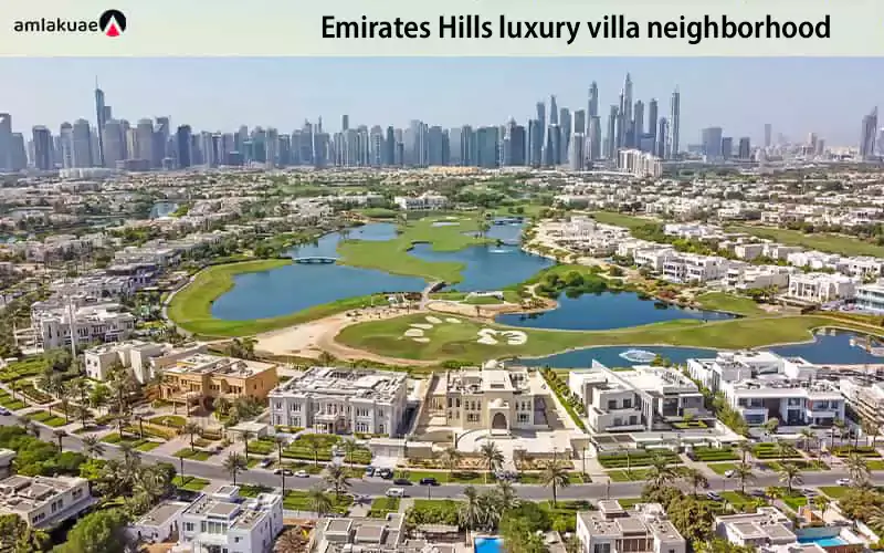 Emirates Hills as the most expensive areas of Dubai among other neighborhoods in Dubai