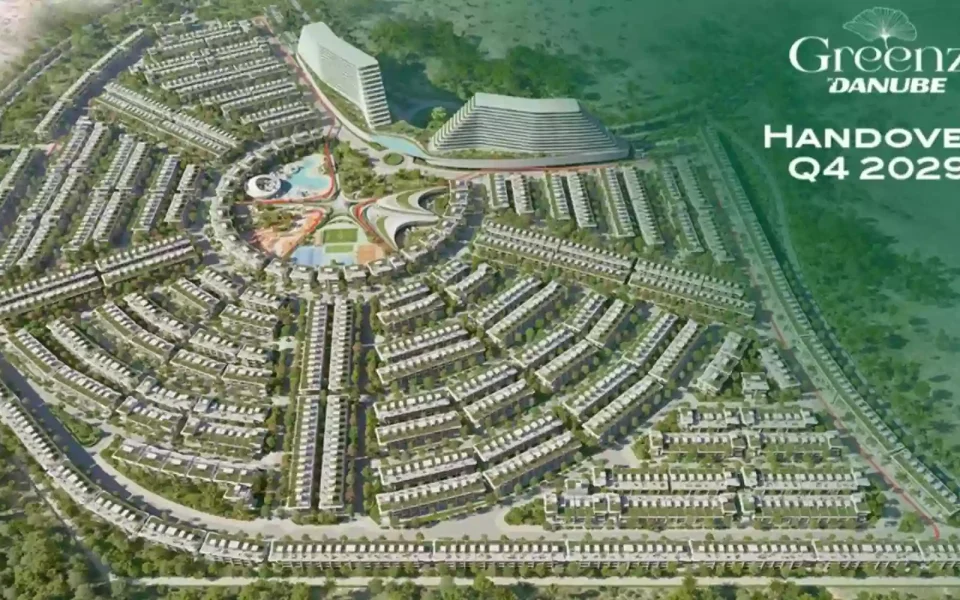 Greens by Danube luxury villa and township project from above