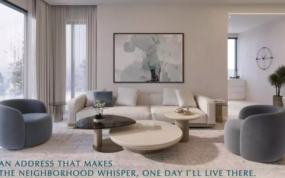 Interior design of a 3-bedroom apartment in Wadi Hills, Dubai